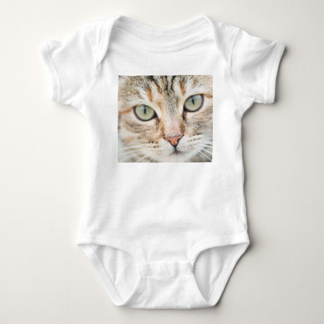 Katzengesicht Baby Strampler (Vorderseite)