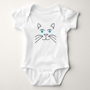 Katzengesicht Baby Strampler