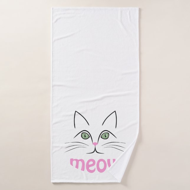 Katzengesicht Badehandtuch (Badehandtuch)