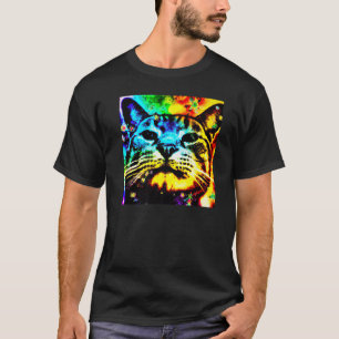 Katzengesicht in tiefer Farbe, bezauberndes Kätzch T-Shirt