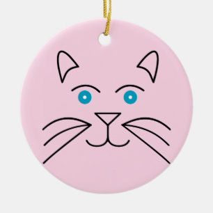 Katzengesicht Keramikornament