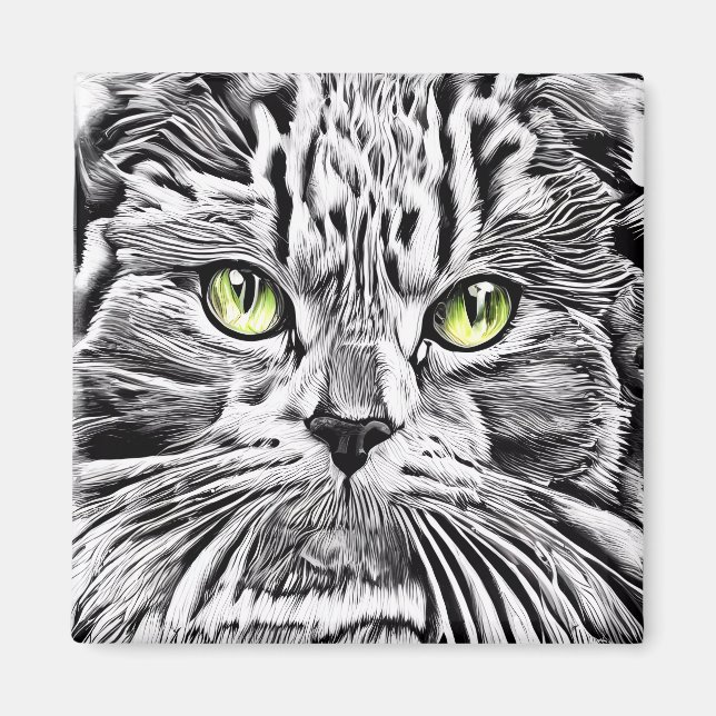 Katzengesicht Magnet (Vorne)