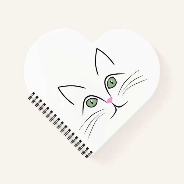 Katzengesicht Notizbuch (Vorderseite)