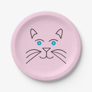 Katzengesicht Pappteller