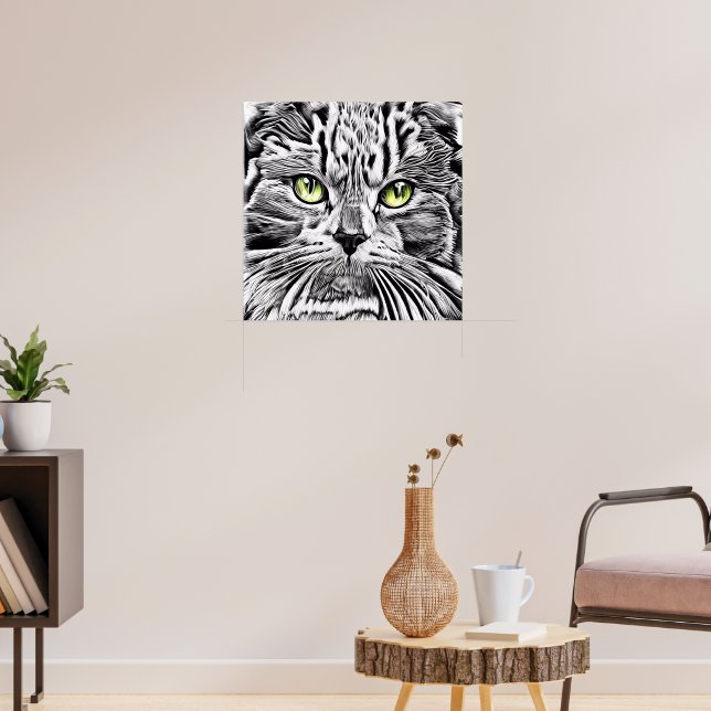 Katzengesicht Poster (Wohnzimmer 3)