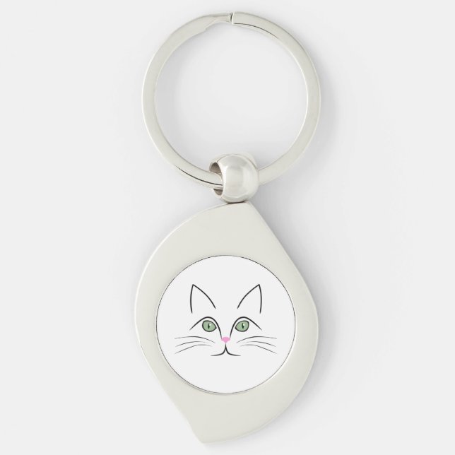 Katzengesicht Schlüsselanhänger (Vorderseite)