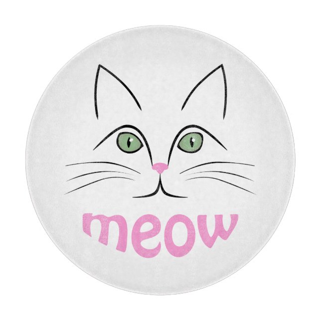 Katzengesicht Schneidebrett (Vorderseite)