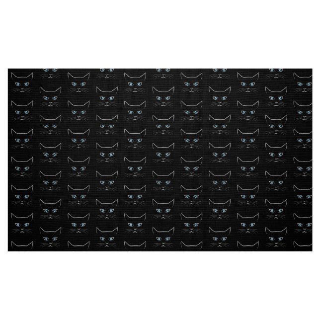 Katzengesicht Stoff (Fat Quarter (45,7 x 55,9 cm))