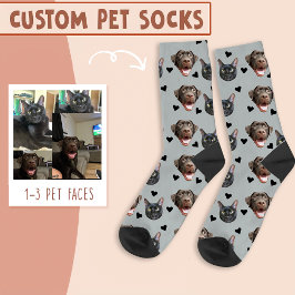 Katzengesicht und Hundegesicht Personalisiert, mit Socken