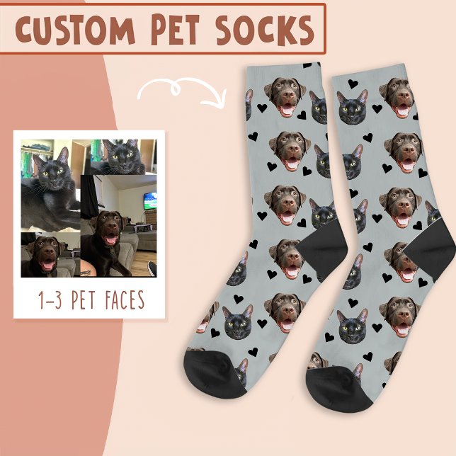 Katzengesicht und Hundegesicht Personalisiert, mit Socken (Von Creator hochgeladen)