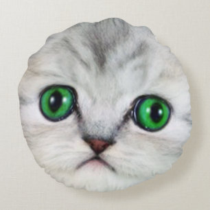Katzengesichtskissen 2 rundes kissen