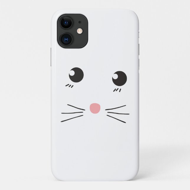 Katzengesichtslinie zeichnend Case-Mate iPhone hülle (Rückseite)