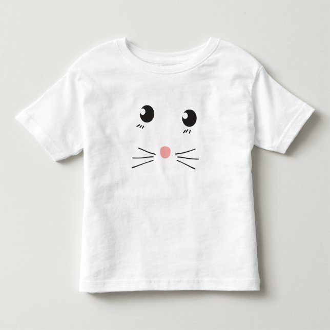 Katzengesichtslinie zeichnend kleinkind t-shirt (Vorderseite)