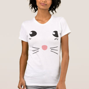 Katzengesichtslinie zeichnend T-Shirt