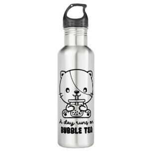 Katzengetränk Blubble Tee, Boba Tea Clipart Edelstahlflasche