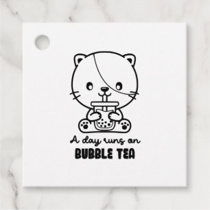 Katzengetränk Blubble Tee, Boba Tea Clipart Geschenkanhänger