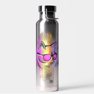 Katzengurke mit Sonnenbrille Trinkflasche