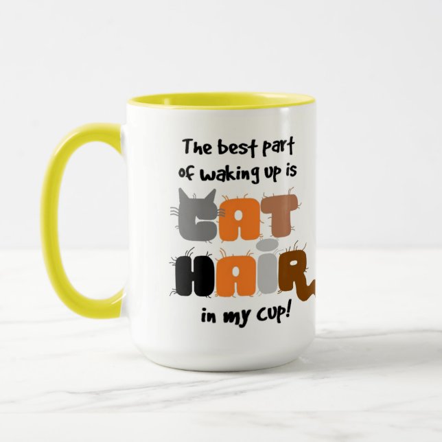 Katzenhaare in meinem Cup, humorvolle Tasse der Ka (Links)