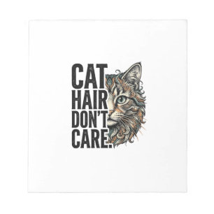 Katzenhaare sind egal Vintage Gravur Katze Shirt D Notizblock