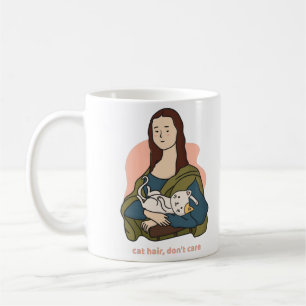 Katzenhaare sind für die niedliche Mona Lisa egal Kaffeetasse