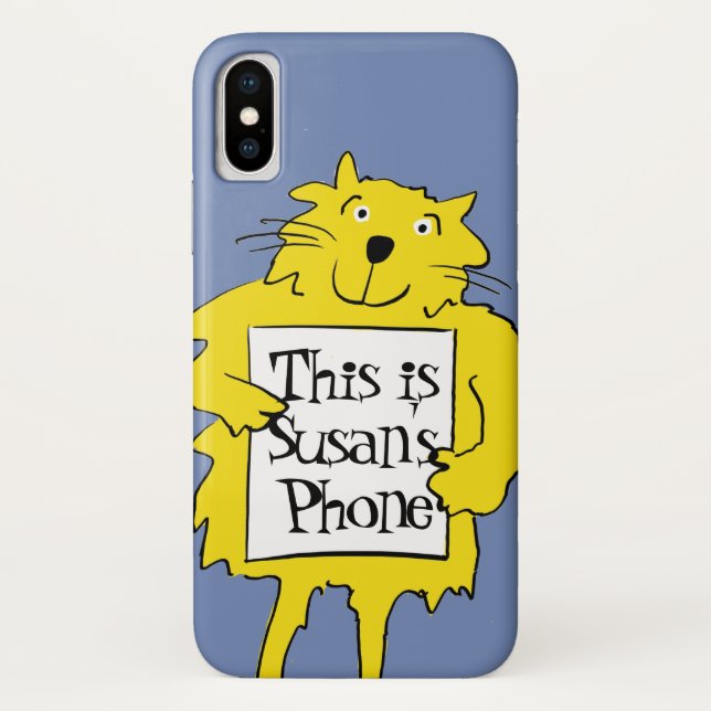 Katzenhalterkarte, die das Eigentum zeigt Case-Mate iPhone Hülle (Rückseite)
