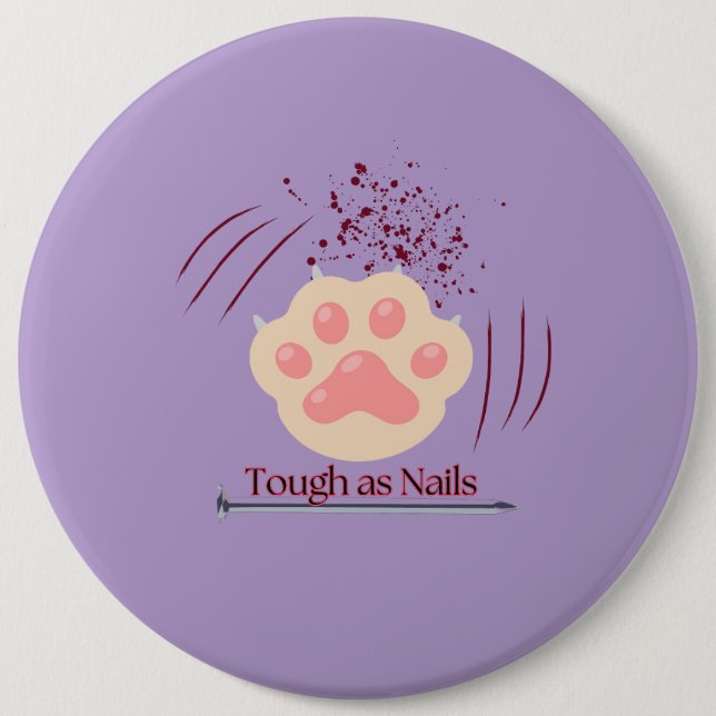 Katzenhalterung als Nägel - Katzenpflaster-Große T Button (Vorderseite)