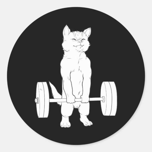 Katzenhalterung Runder Aufkleber (Vorderseite)