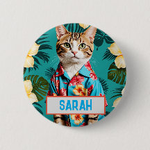 Katzenhawaiianisches Shirt, Katzenliebhaber, Katze