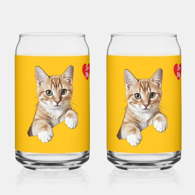 Katzenherz Name Liebe Set Dosenglas (Vorderseite)