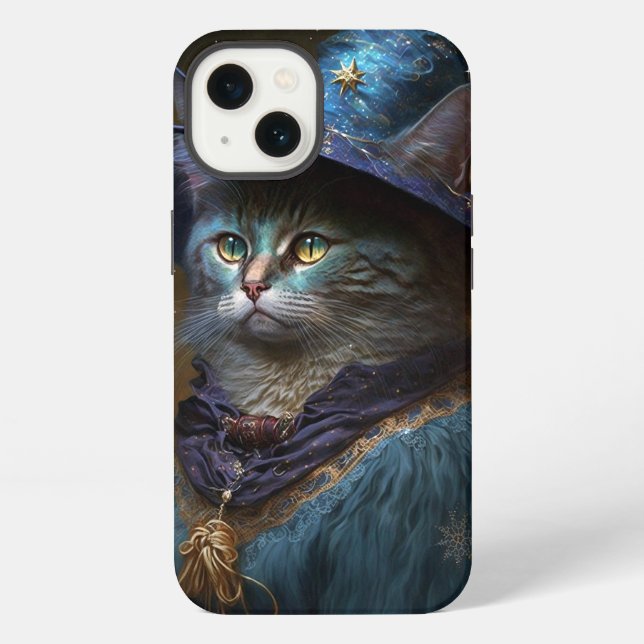 Katzenhexen-Fantasy-Kunst iPhone Hülle (Rückseite)