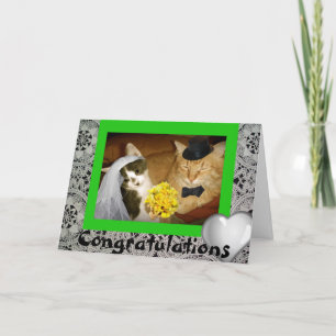 Katzenhochzeit Karte
