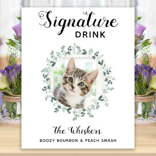 Katzenhochzeit Signature Drink Foto Cocktailbar Poster