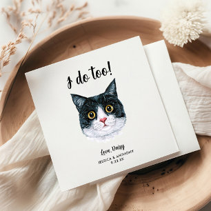 Katzenhochzeits-Cocktailservietten Serviette