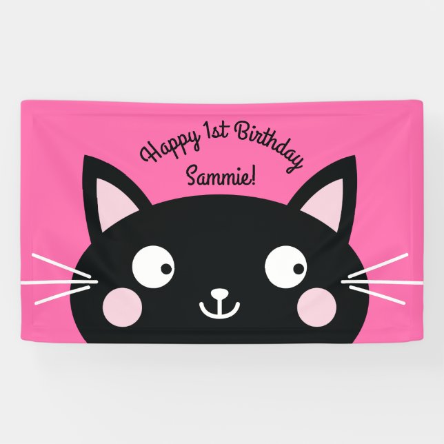 Katzeniedlicher Kitty-buntes 1. Banner (Horizontal)