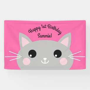 Katzeniedlicher Kitty-buntes 1. Banner