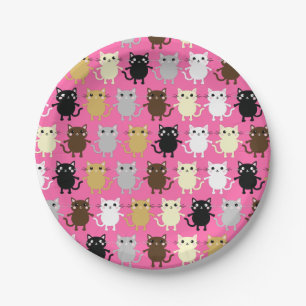 Katzeniedlicher Kitty-buntes 1. Pappteller