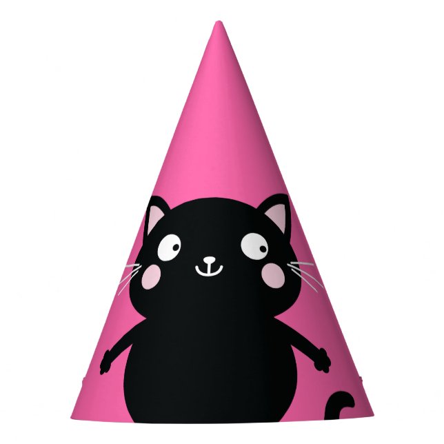 Katzeniedlicher Kitty-buntes 1. Partyhütchen (Vorderseite)