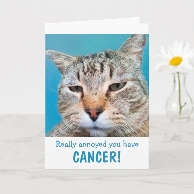 Katzenjammer bei Krebs Funny Karte (Kleine Pflanze)