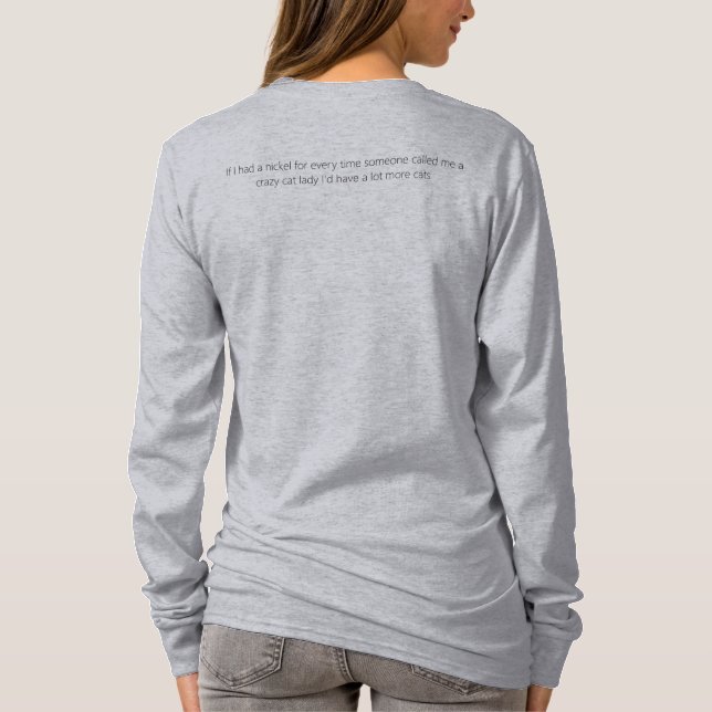 Katzenjungfrau mit Liebessymbol T-Shirt (Rückseite)