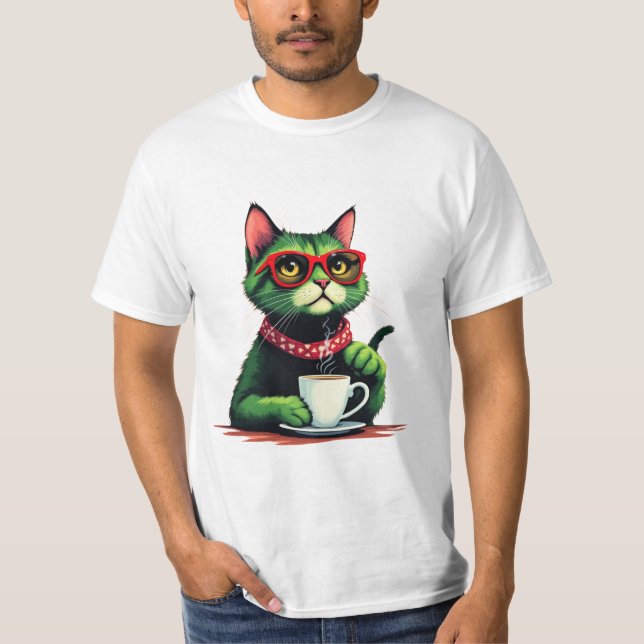 Katzenkaffee T - Shirt (Vorderseite)