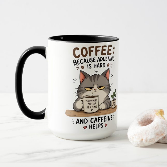 Katzenkaffee  tasse (Mit Donut)