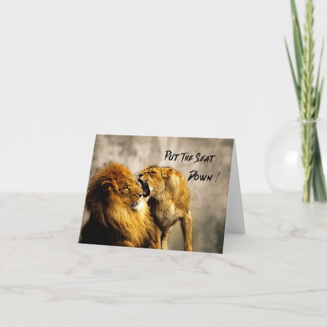 Katzenkampf setzt den Sitz nach unten Dankeskarte (Vorderseite)
