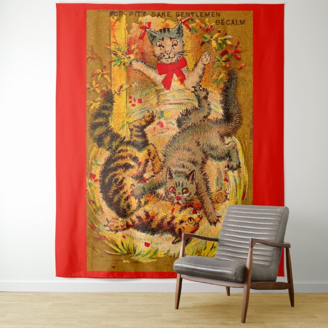 Katzenkampf Wandteppich (Beispiel)