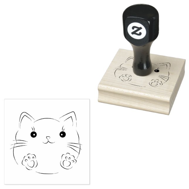 Katzenkarte Gummistempel (Stempel)