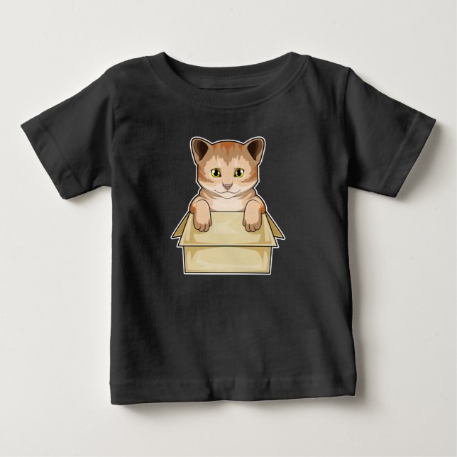 Katzenkasten Baby T-shirt (Vorderseite)