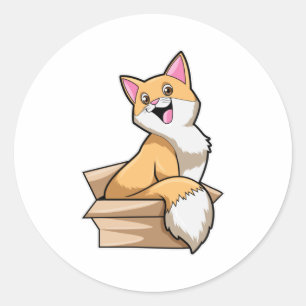 Katzenkasten Runder Aufkleber
