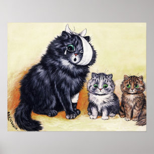 Katzenkatastrophe, Louis Wain Poster