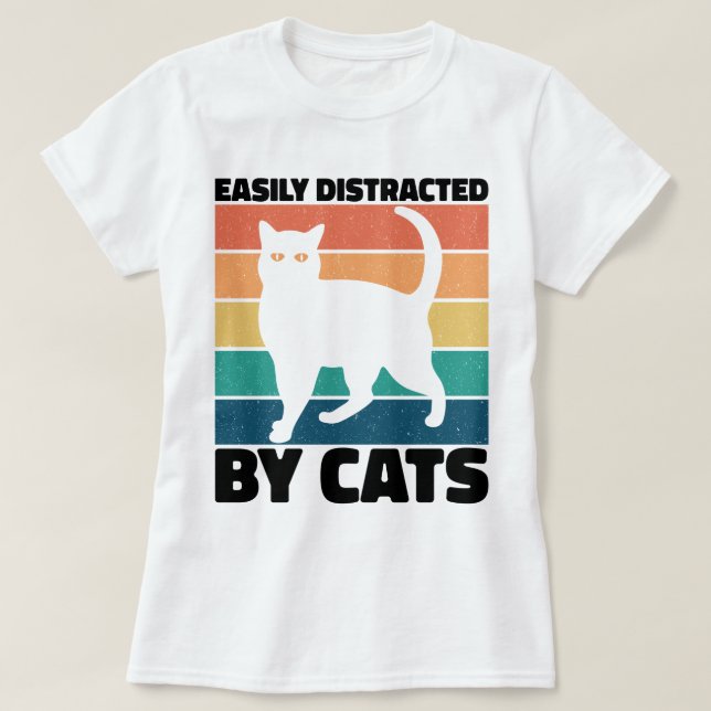 Katzenkätzchen Katzenjacke Funny Cat leicht abgele T-Shirt (Design vorne)