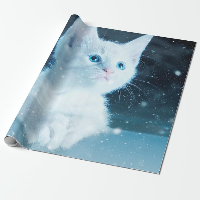 Katzenkätzchen Kunst Tierwelt Geschenkpapier (Ungerollt)