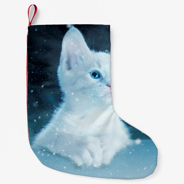 Katzenkätzchen Kunst Tierwelt Kleiner Weihnachtsstrumpf (Vorderseite)